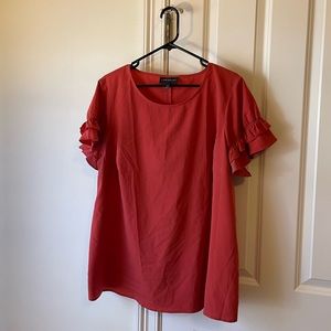 Lane Bryant Dark Coral Blouse